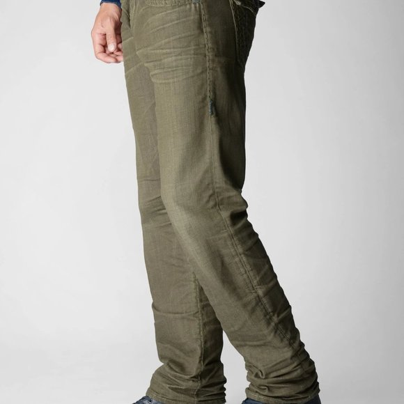 NWT True Religion Brand Jeans Green Corduroy Pants for Men - Size 30 - Picture 2 of 11